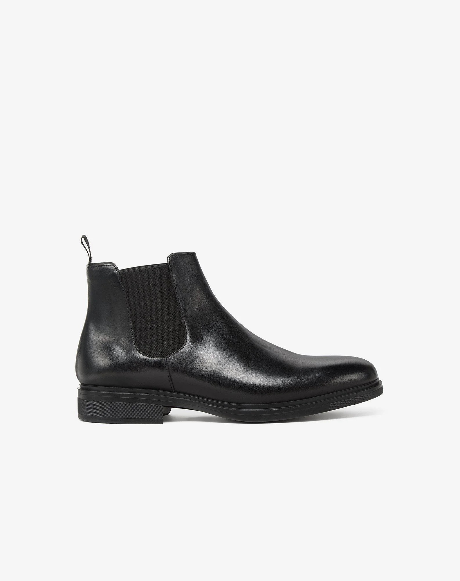 Black aged calfskin Chelsea boots - 1