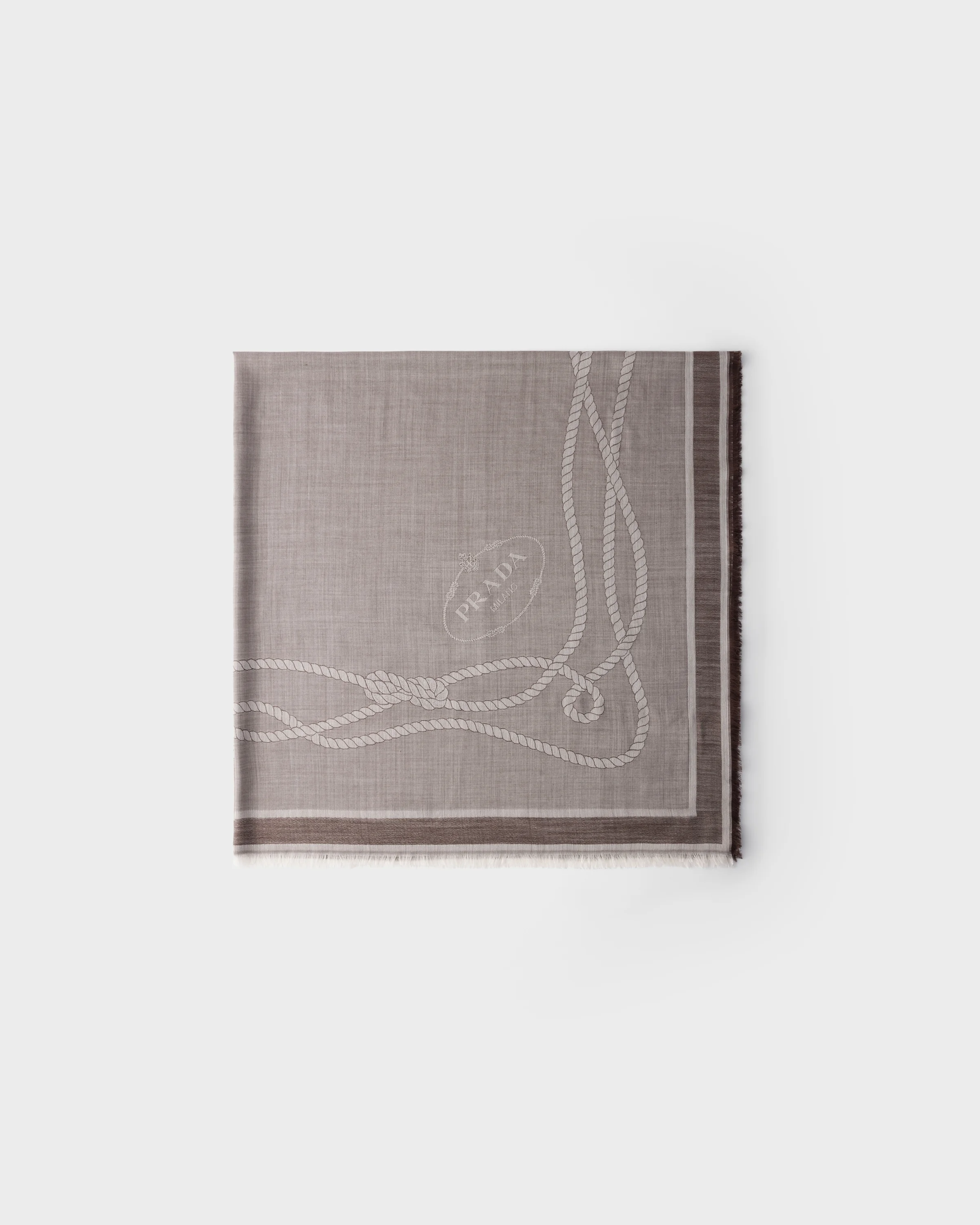 Silk, cashmere and wool jacquard shawl - 1