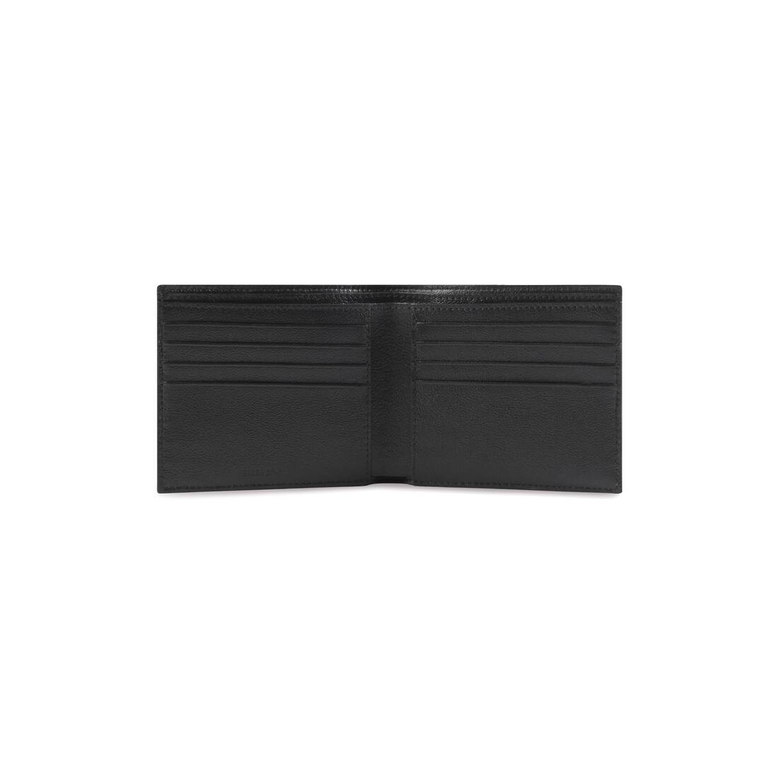 Men's Cash Square Folded Wallet  in Black - 3