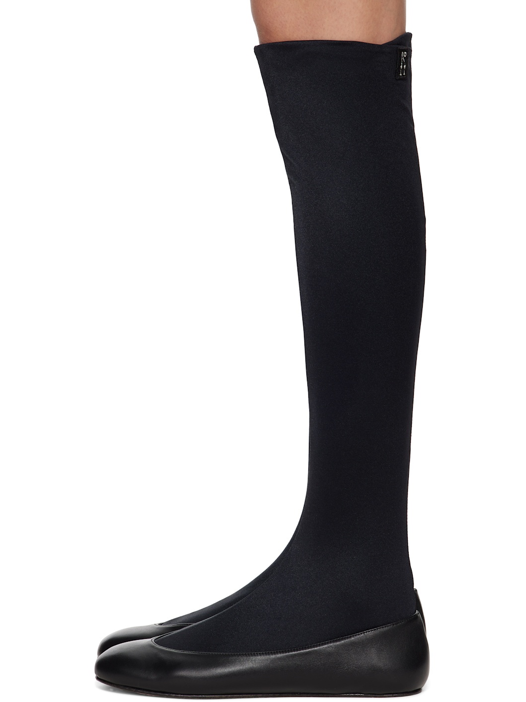 Black Proxima Long Black Ballerina Flats - 3
