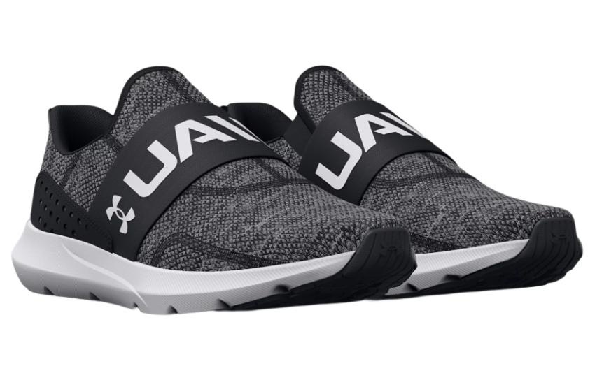(WMNS) Under Armour Surge 3 Slip 'Black White' 3026507-001 - 3