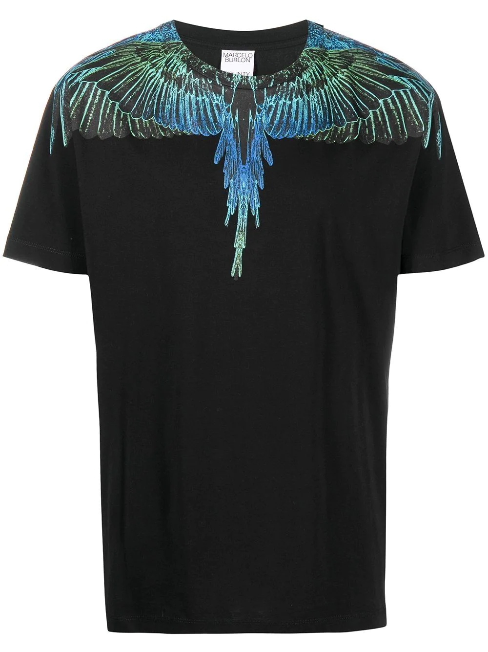 Wings-print crew neck T-shirt - 1