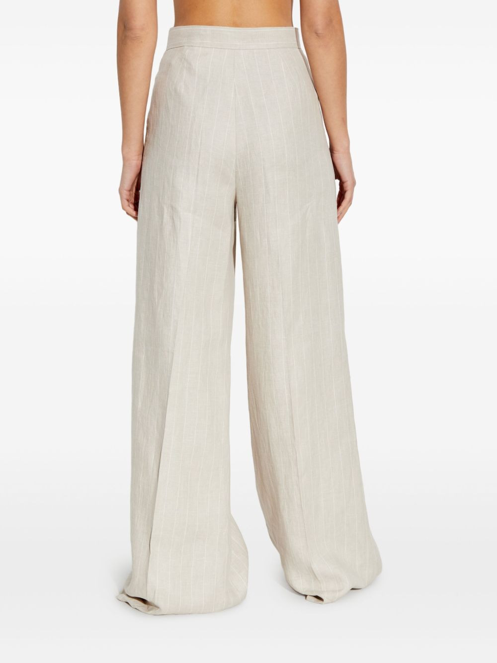Rauche pleated wide-leg trousers - 4