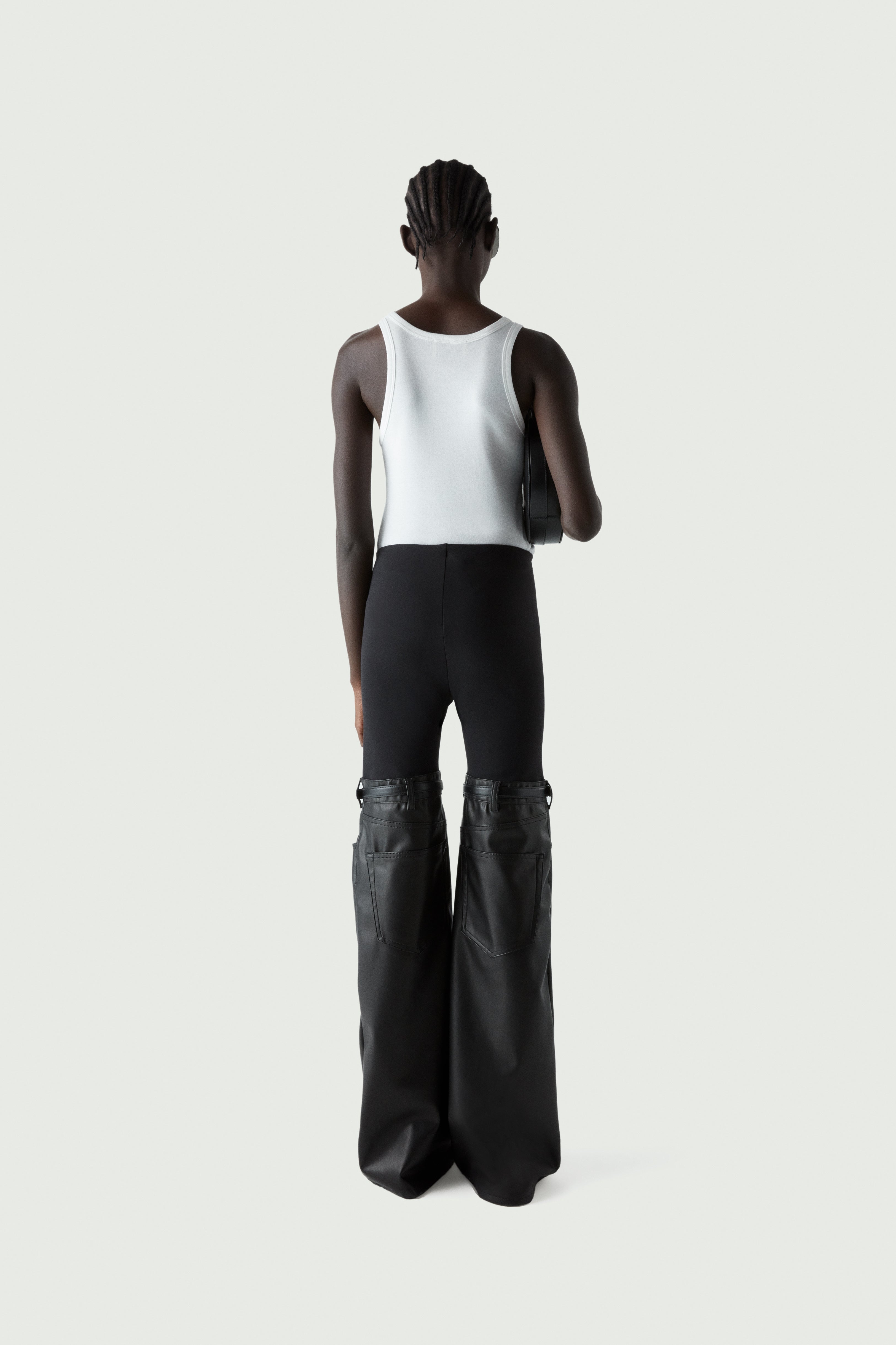 Hybrid Flare Faux Leather Trousers - 4