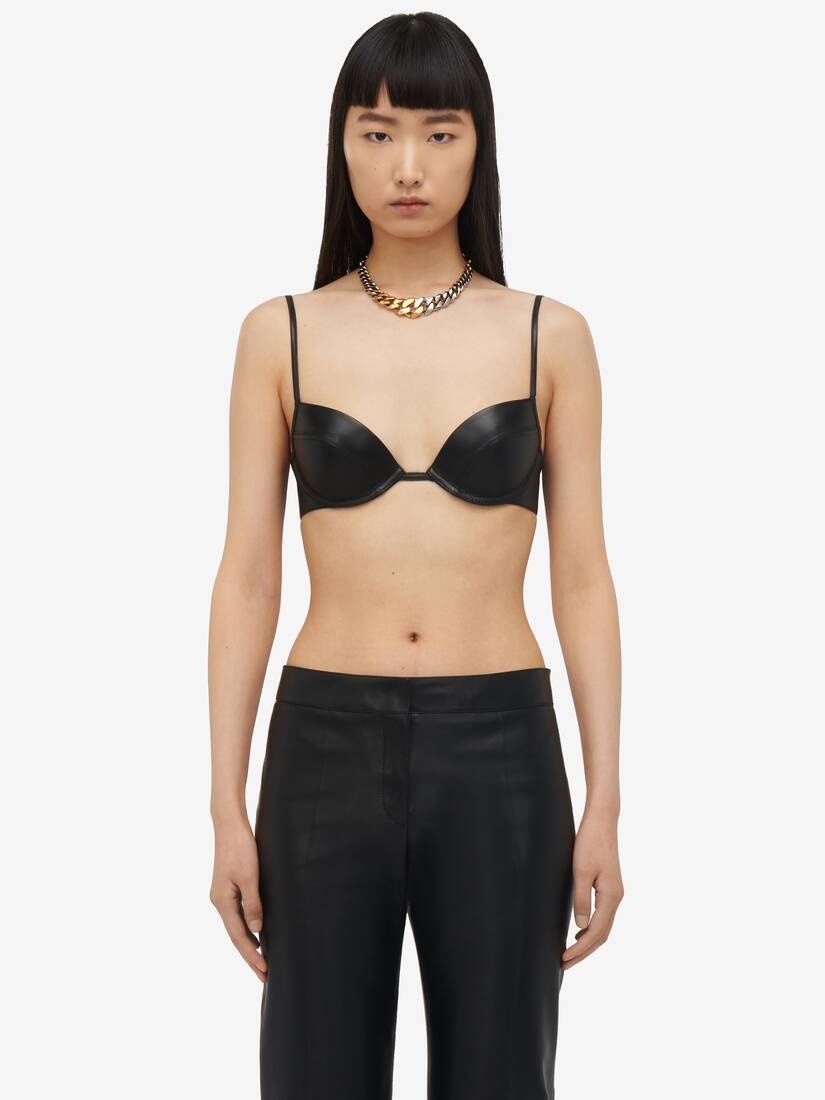 Women's Low-waisted Cigarette Trousers in Black - 5