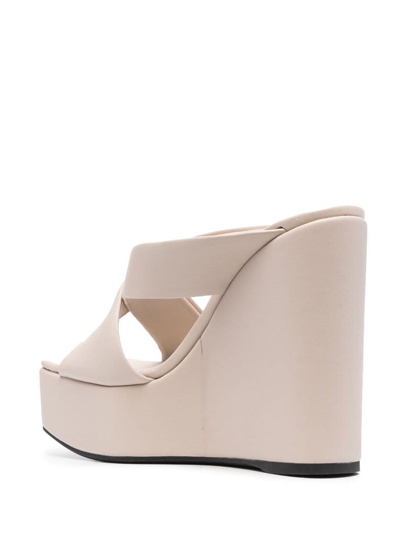 crossover-strap wedge-heel sandals - 3