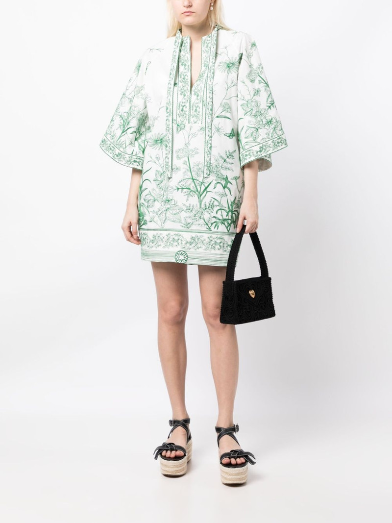 ELIE SAAB embroidered half-sleeves dress outlook