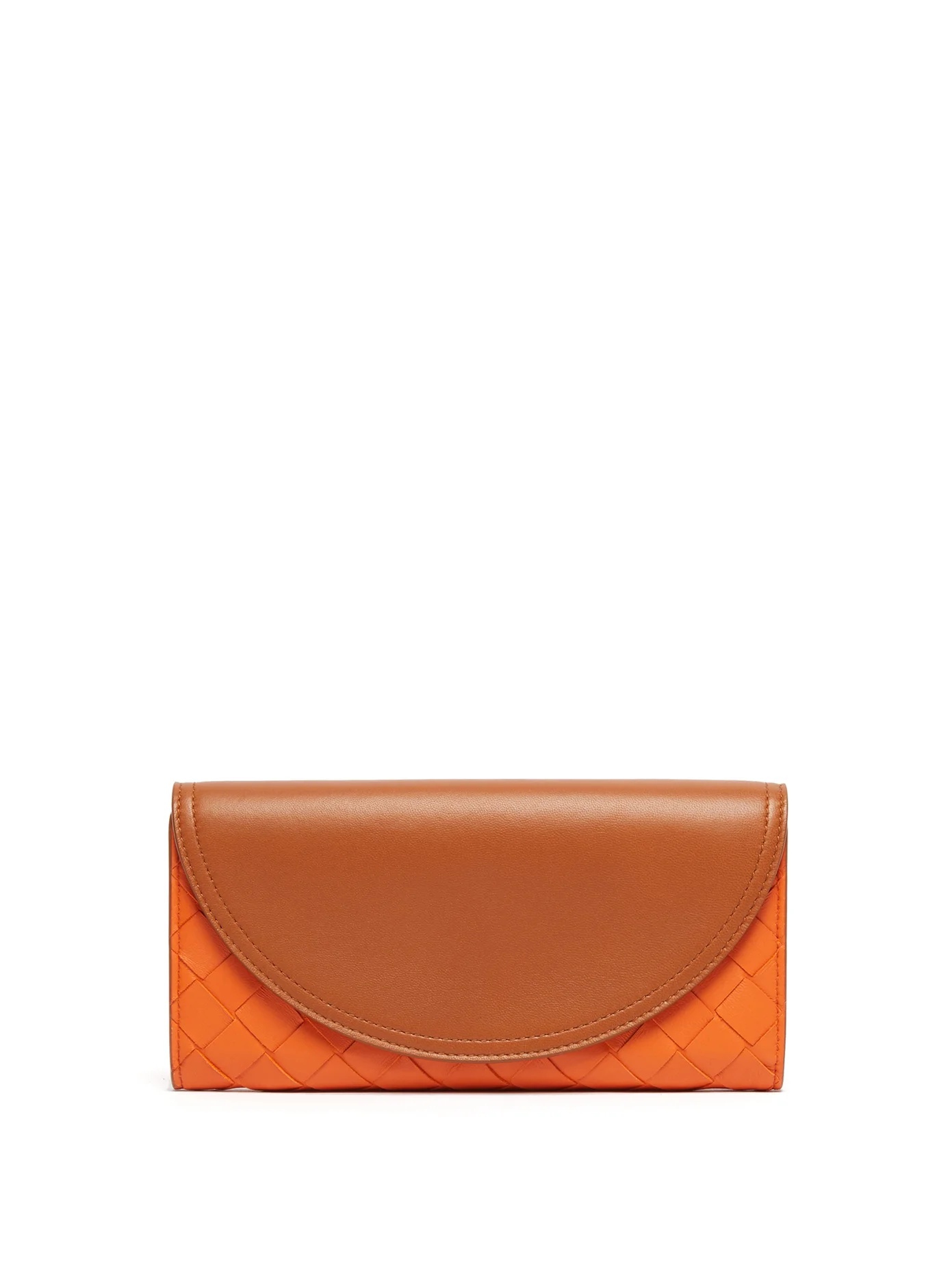 Intrecciato continental leather wallet - 1