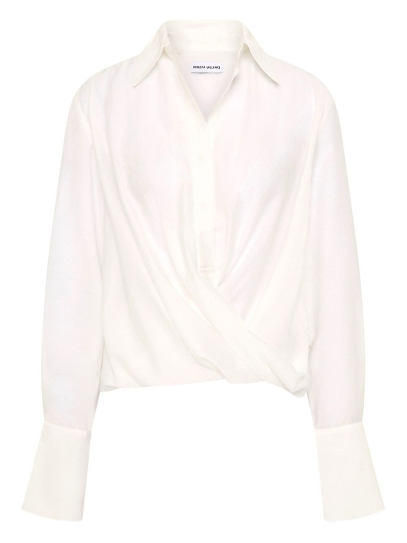Noor wrap collared blouse 1