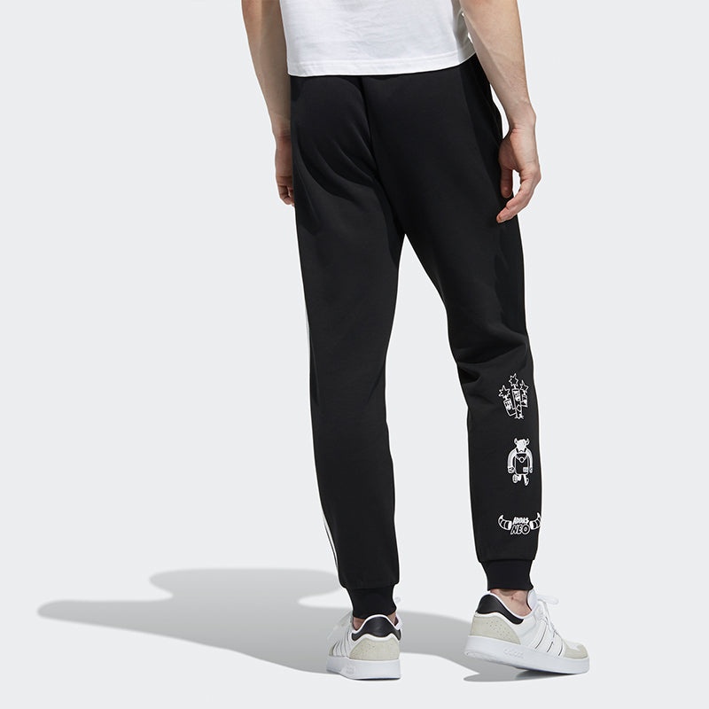 adidas neo M Artist Pant Bundle Feet ribbed Sports Pants Black GL8079 - 3