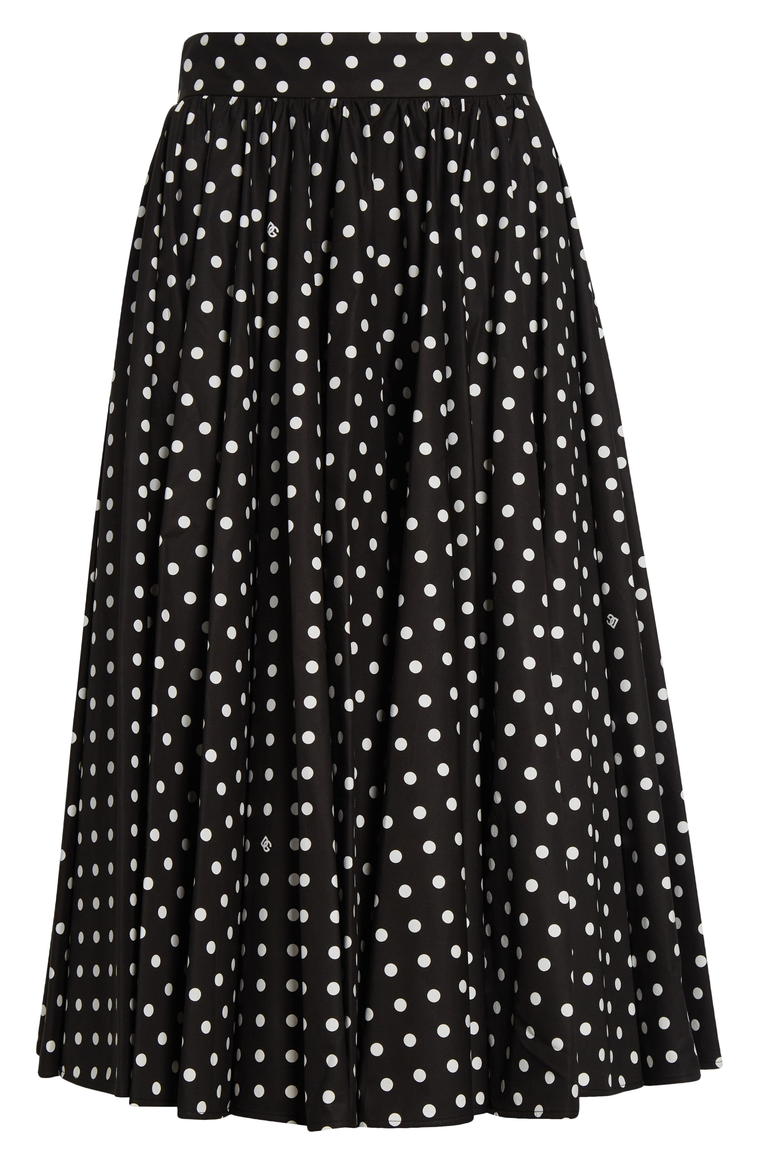 Dolce&Gabbana Polka Dot Cotton Circle Skirt in Hnzqw Pois Picc 0 8 F.nero at Nordstrom - 6