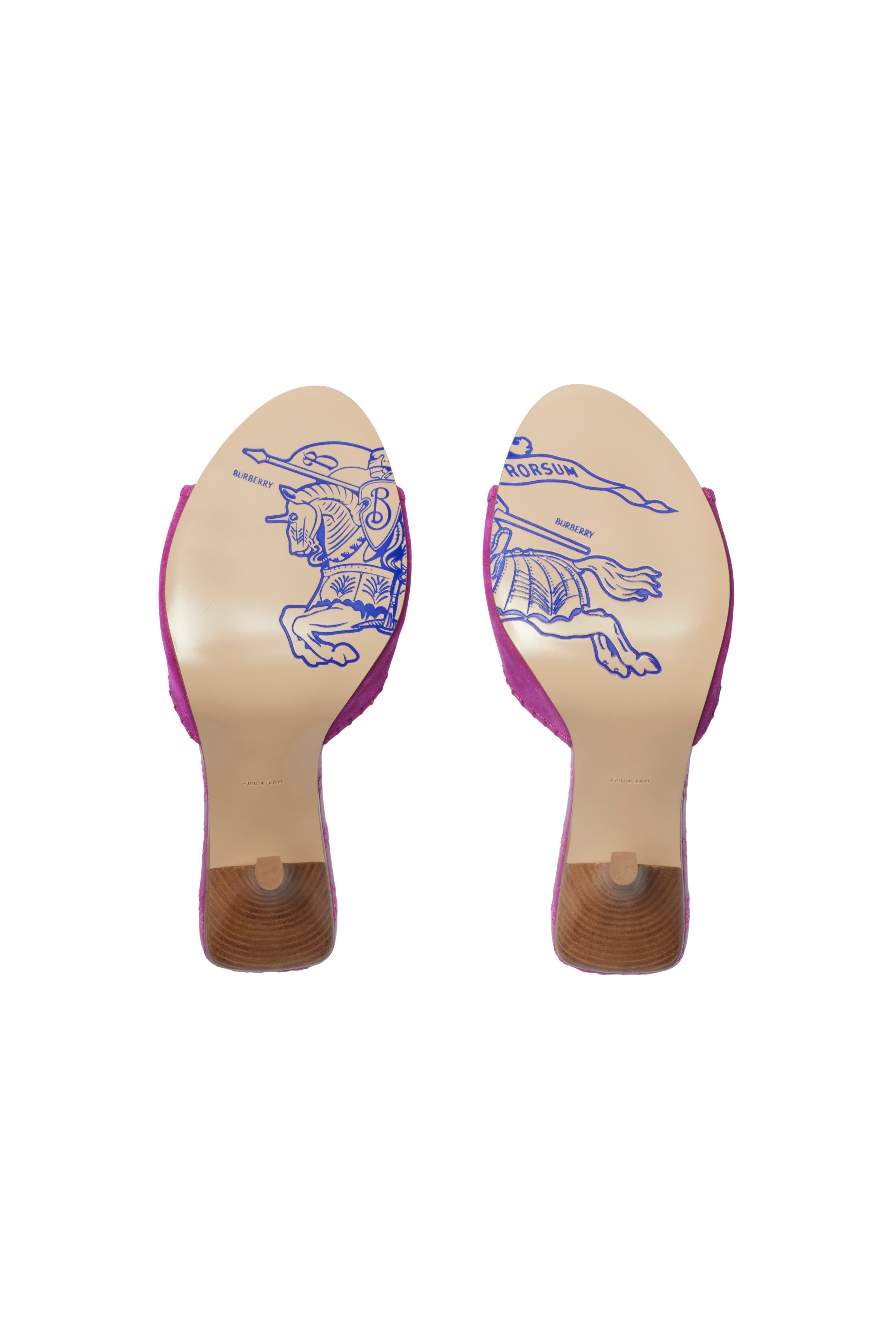 burberry Suede Cabana Mules in Urchin at Nordstrom - 6