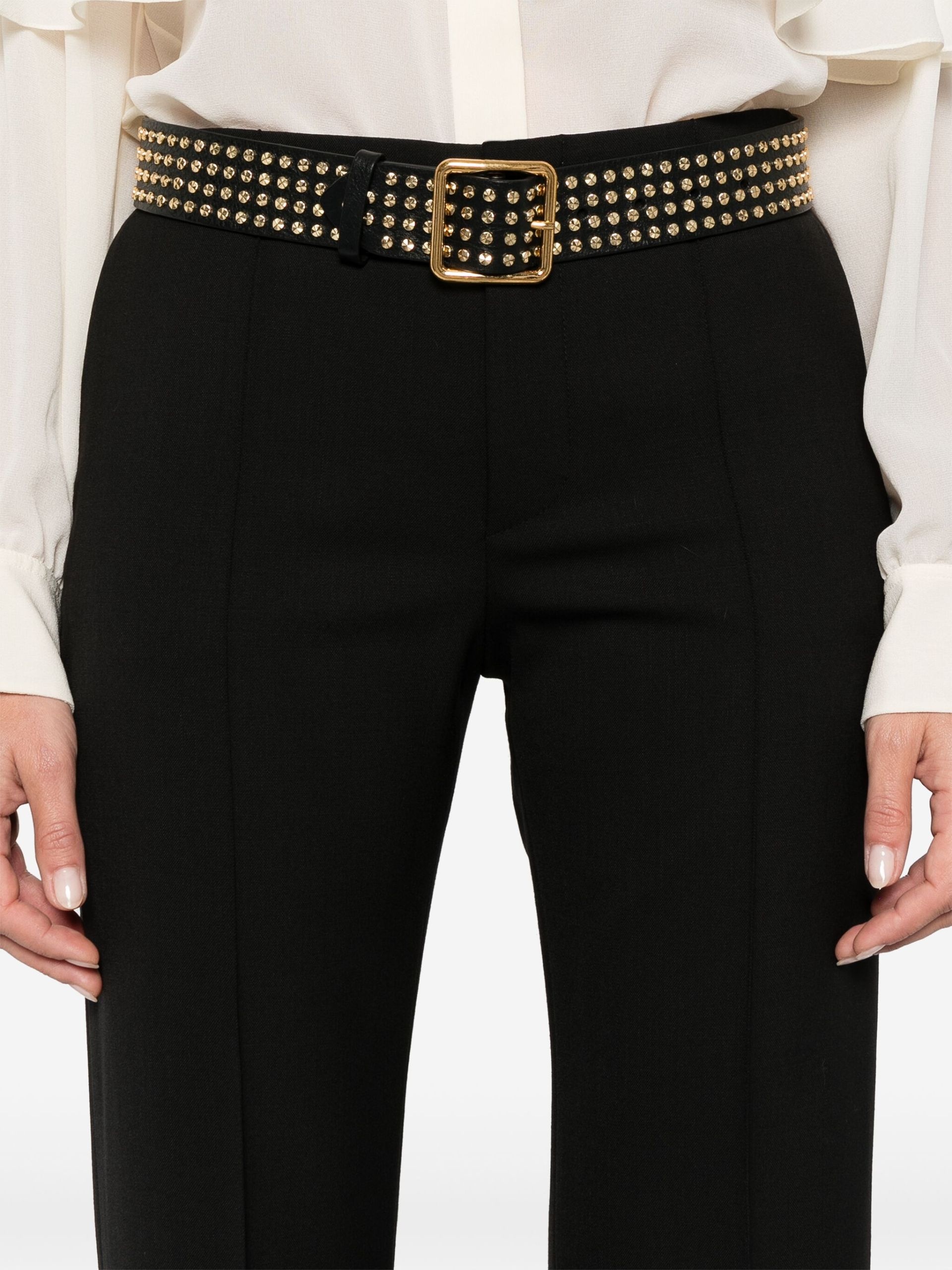 High-Waist Flared Trousers - 5