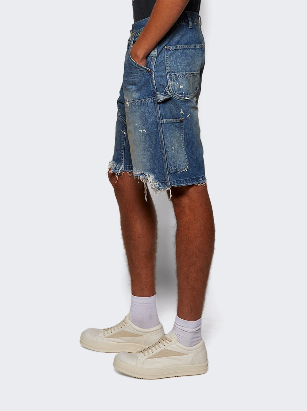 Double Knee Shorts Blue - 3