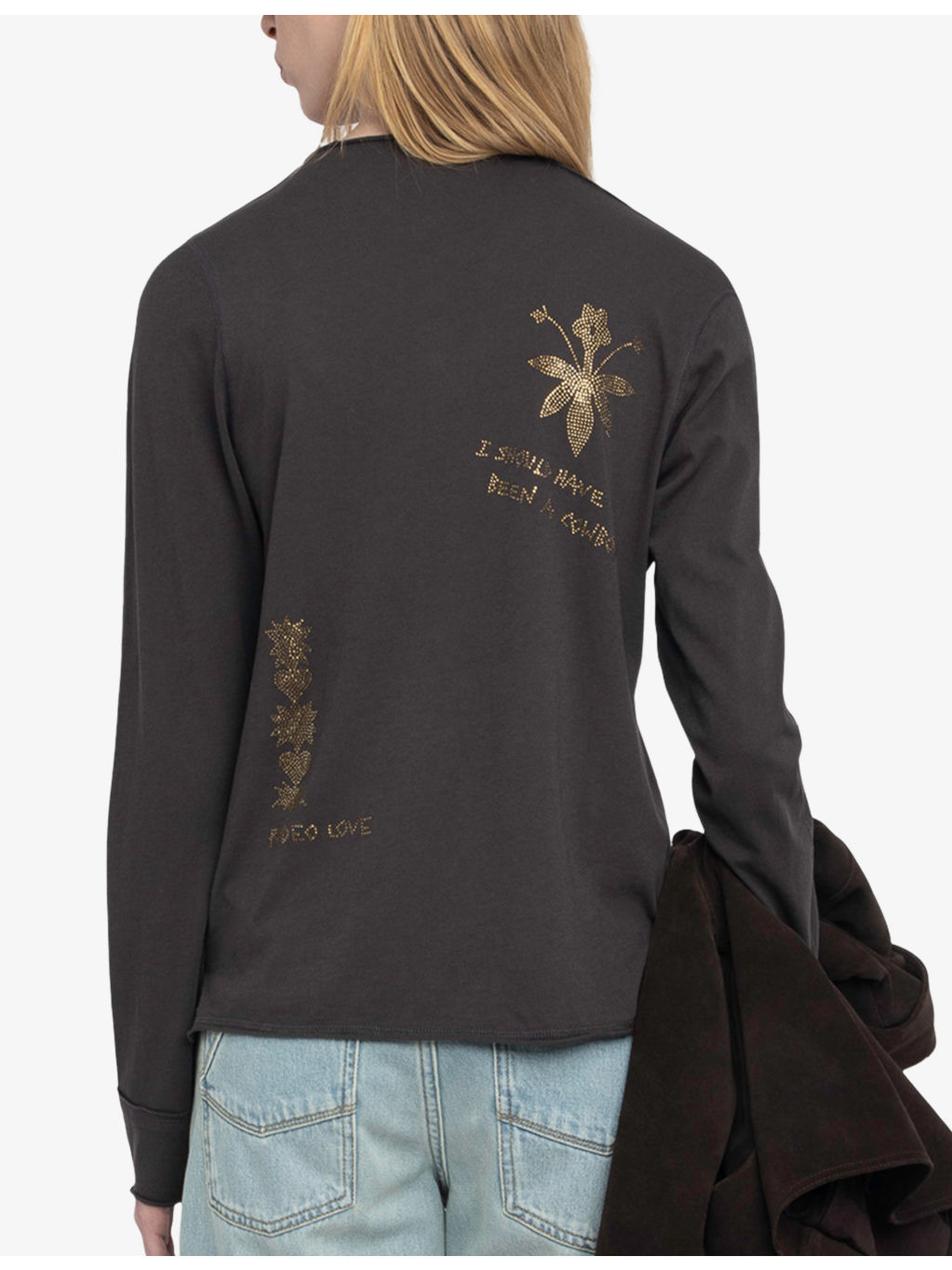 Tuni Henley-Collar Rhinestone-Embellished Cotton T-Shirt - 4