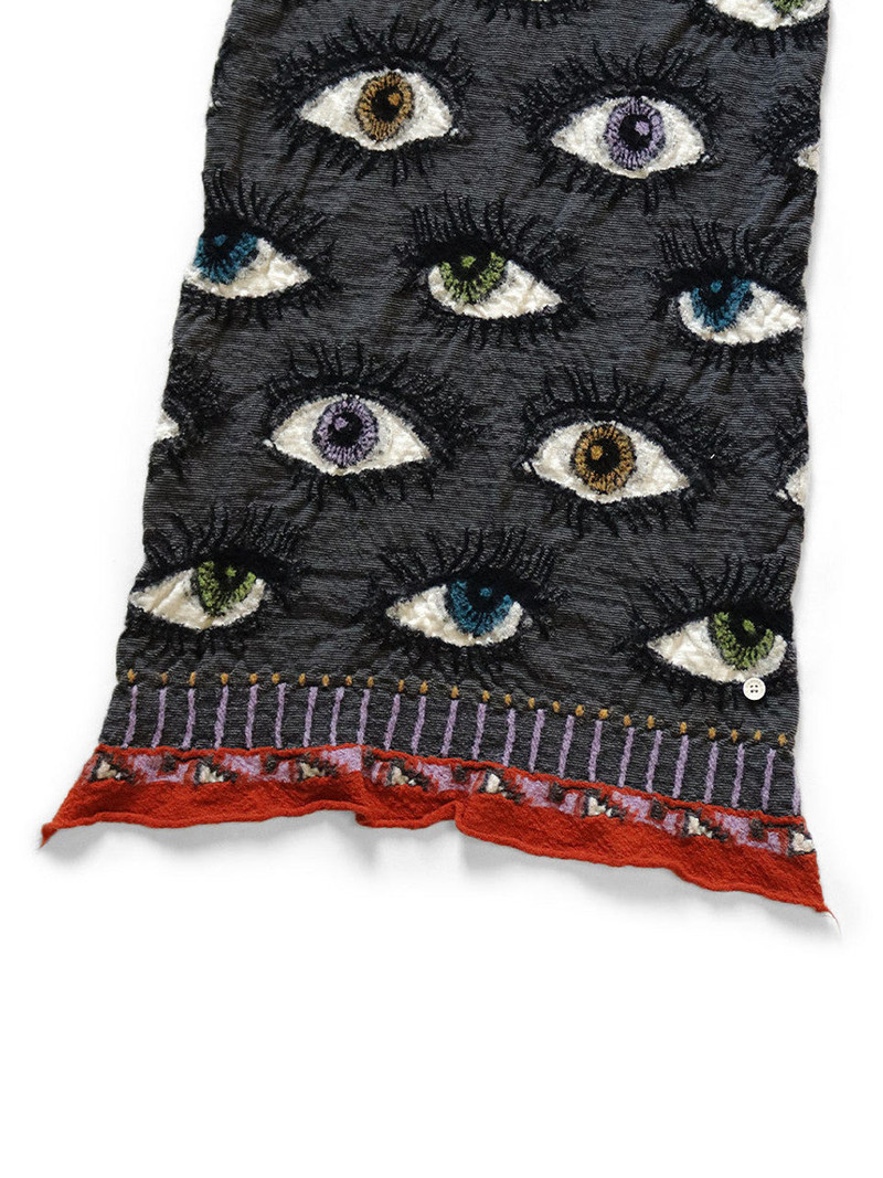 Kapital KAPITAL Fulling Wool HAPPY Scarf SPEAKEASY(Coloful) 'ECRU' outlook