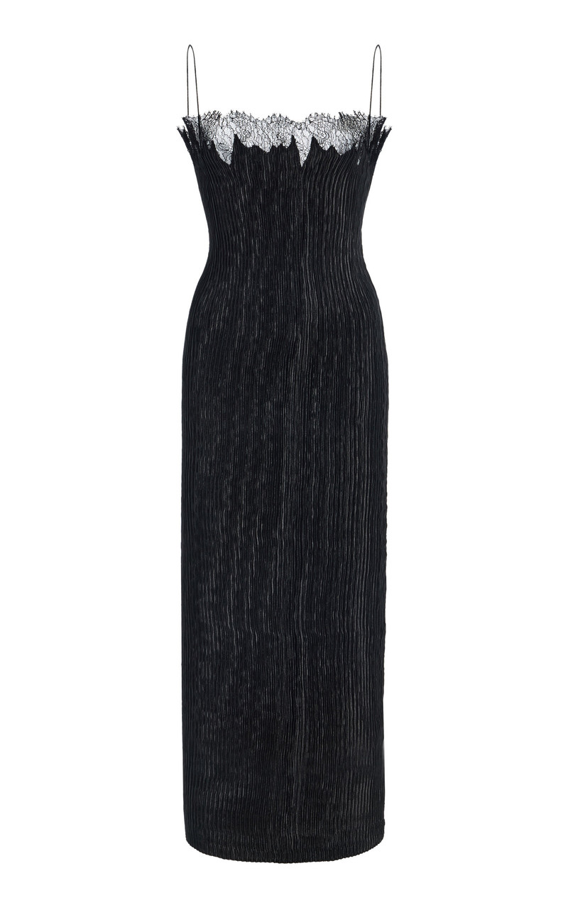 Lumie Pleated Lace Midi Dress 1