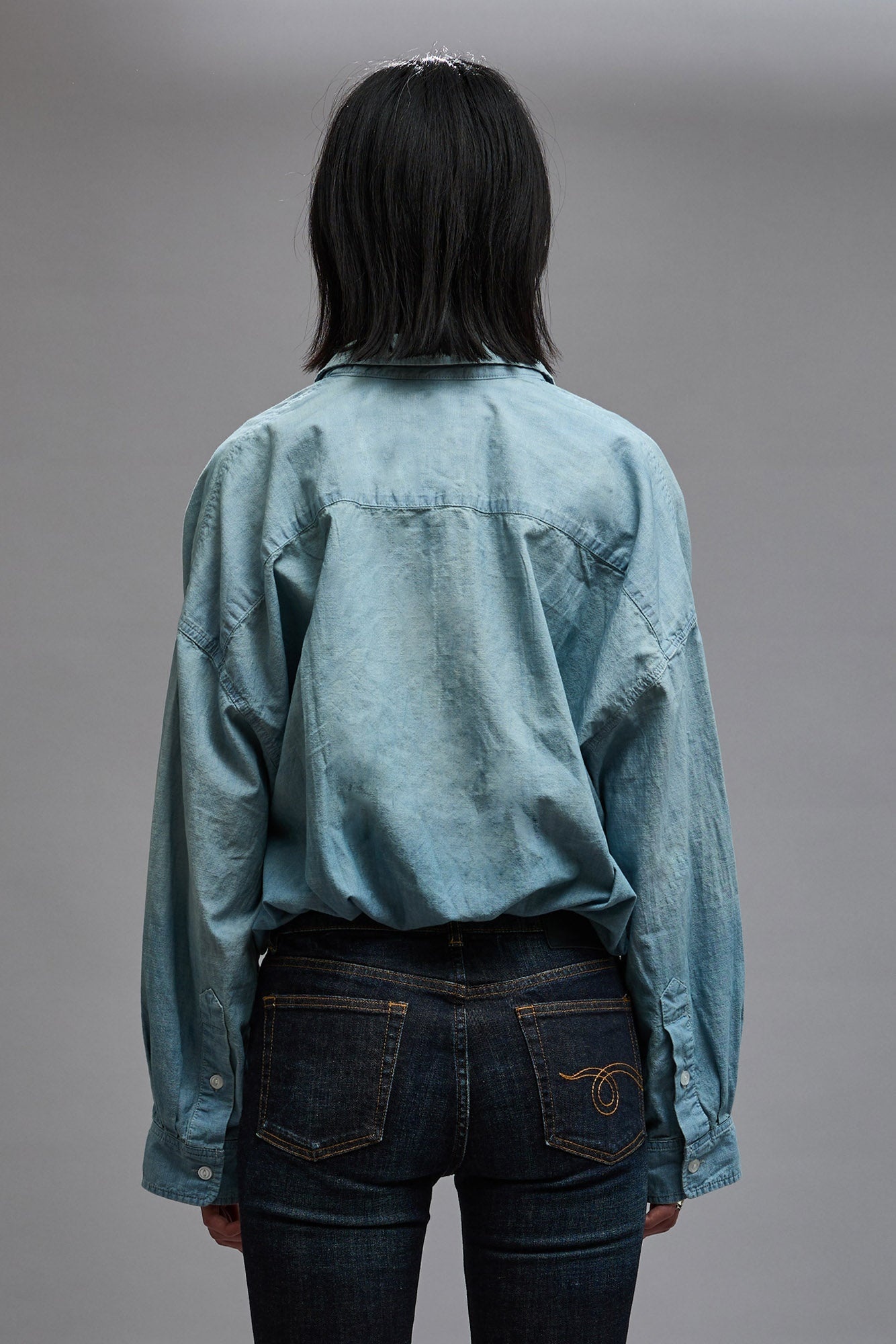 CROSSOVER UTILITY BUBBLE SHIRT - VINTAGE BLUE - 6