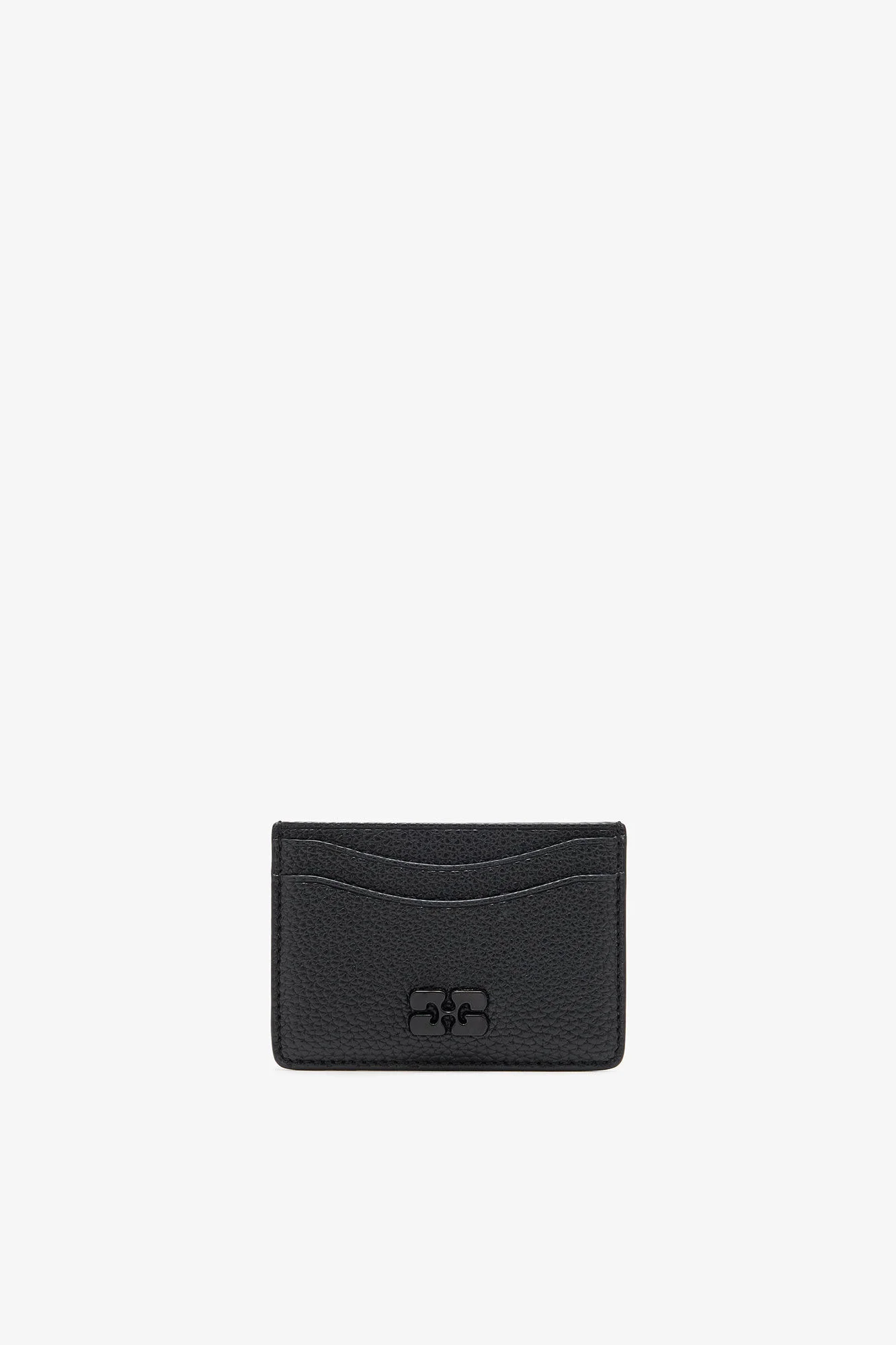 GRAINED BLACK GANNI BOU CARD HOLDER - 1