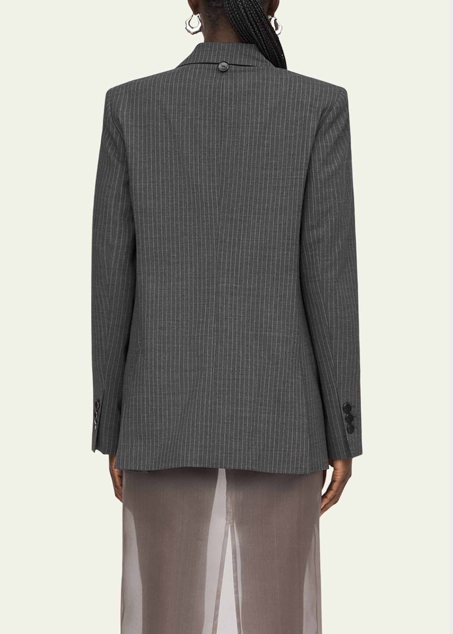 Cloak Double-Breasted Wool Blazer - 3