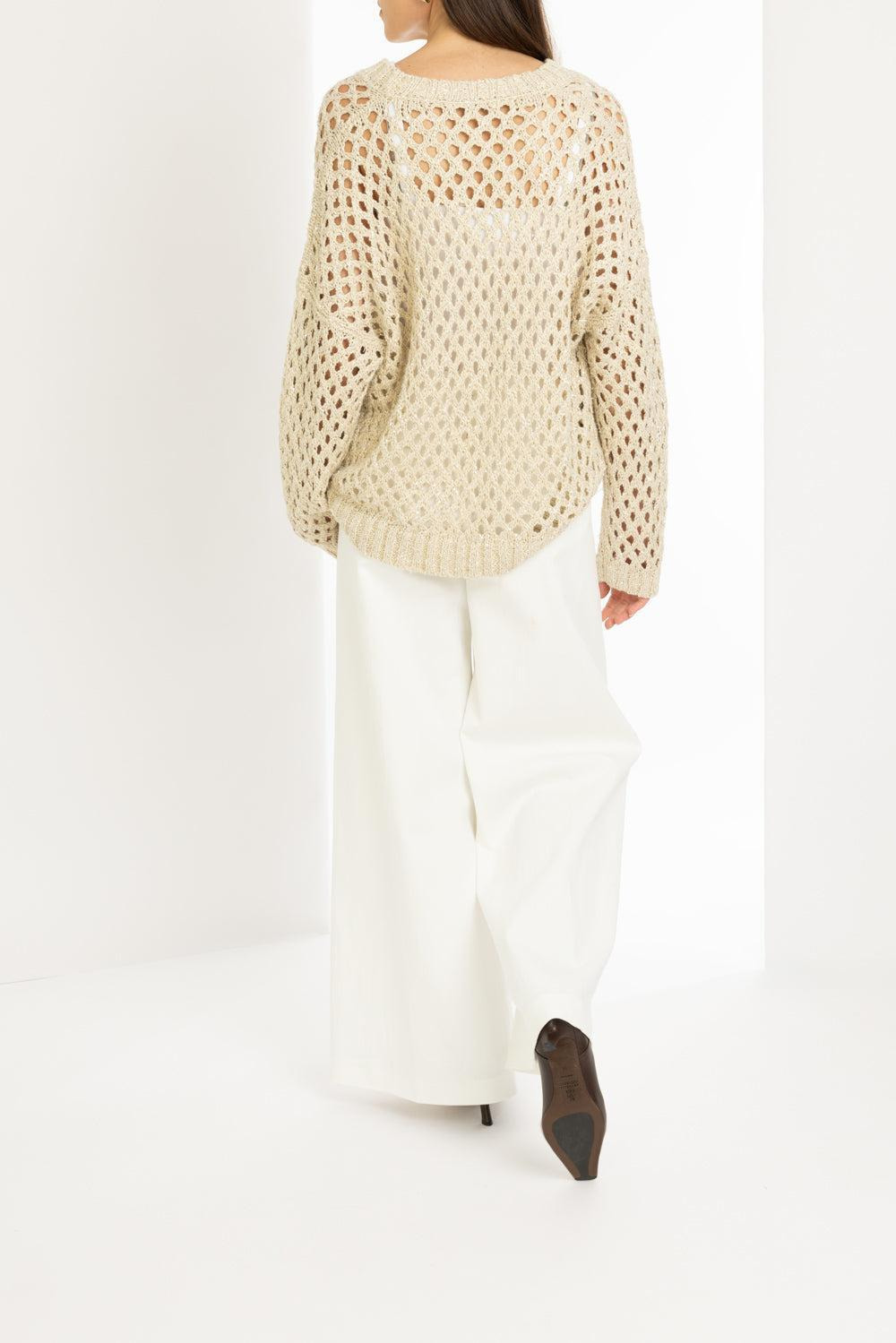 Pailette V-Neck Sweater - 4