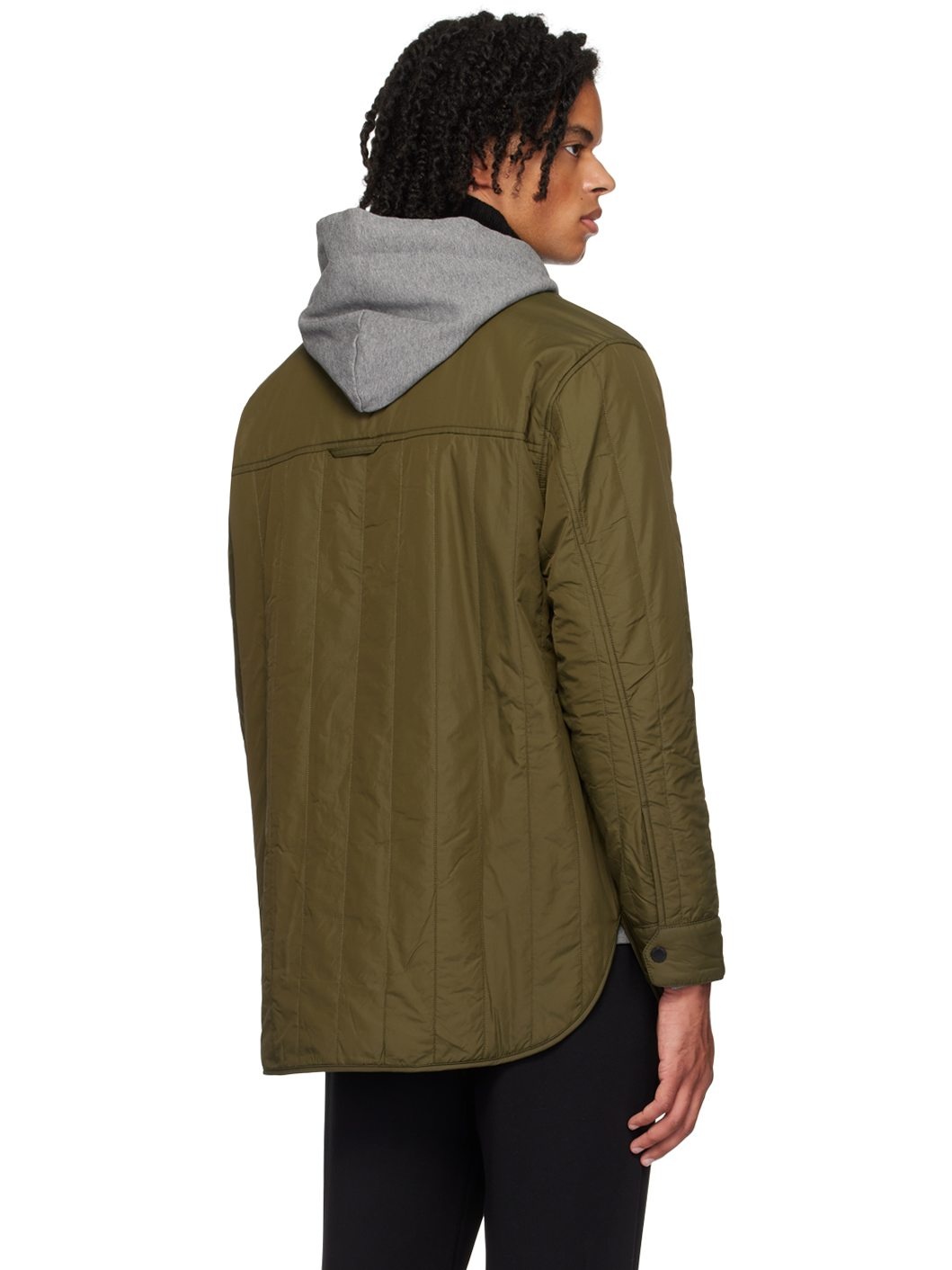 Khaki 'Black Label' Carlyle Quilted Jacket - 3