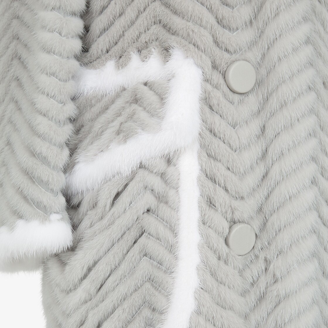 Gray mink coat - 3