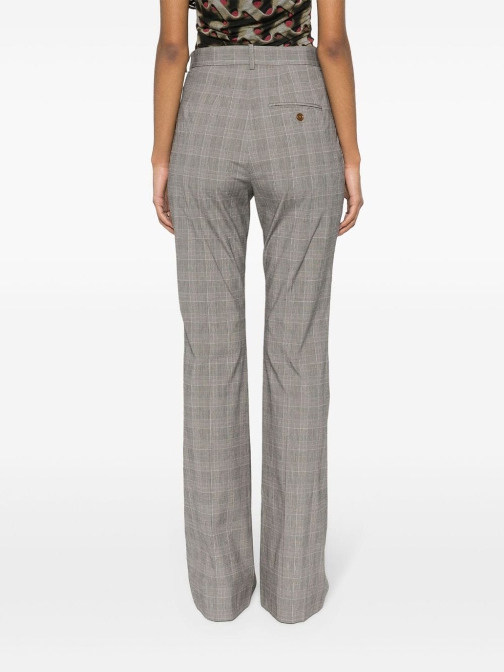 Ray Prince of Wales-print flared trousers - 4