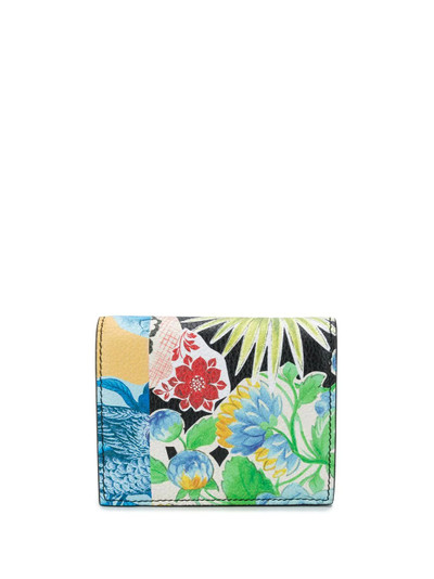 Salvatore Ferragamo Gancini floral-print wallet outlook