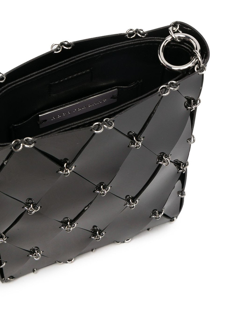 diamond-pattern pierced shoulder bag 5