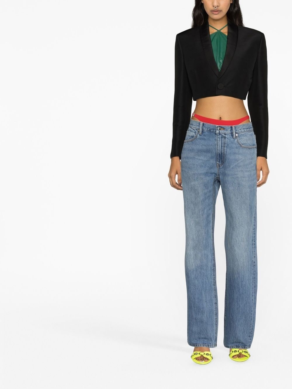 cropped tailored jacket - 2