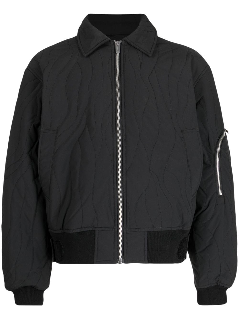 quilted bomber jacket - 1
