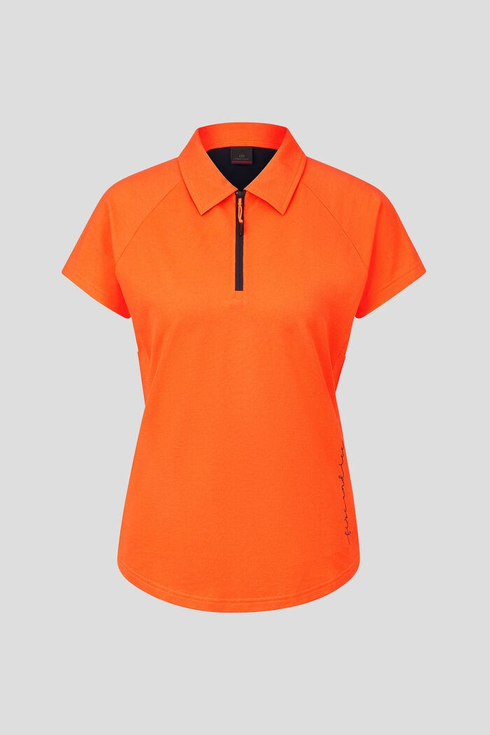 Carmela Functional polo shirt in Orange/Black - 1