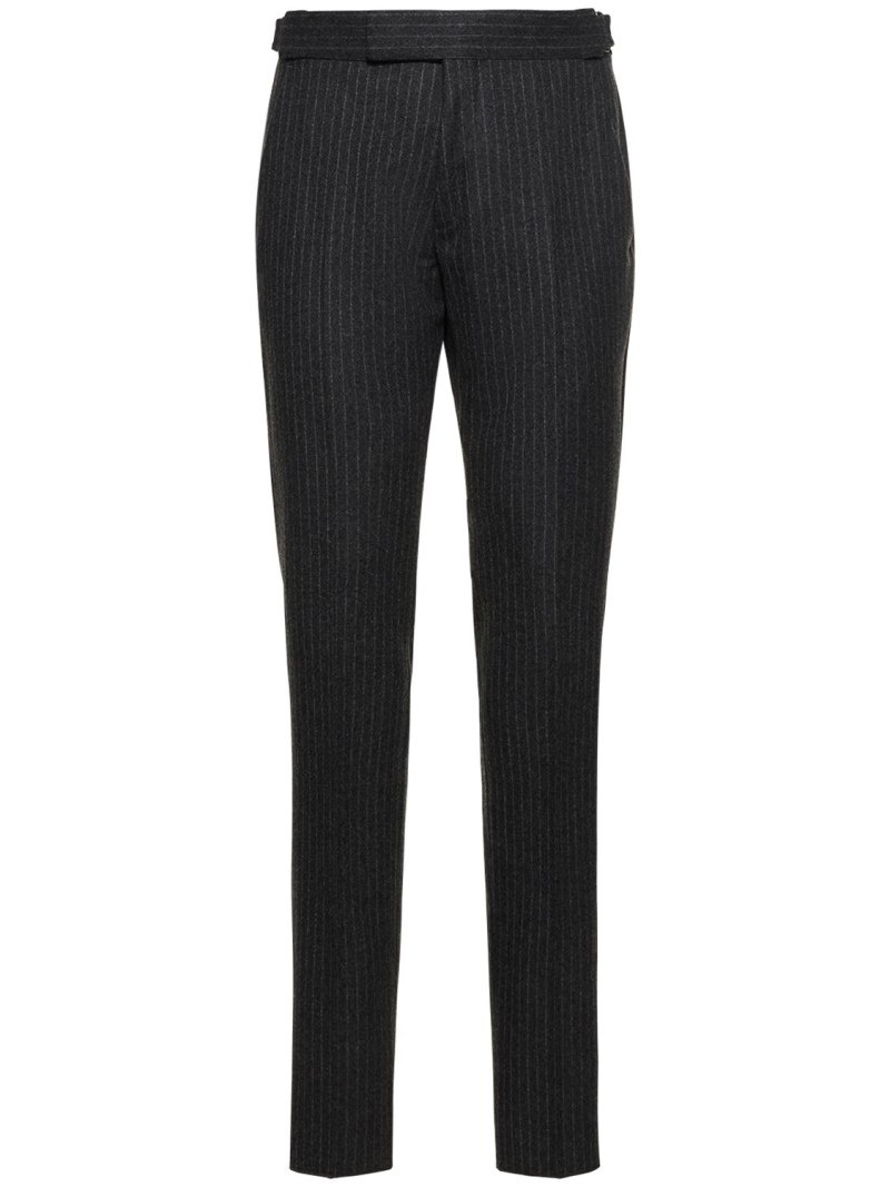Atticus pinstriped wool flannel suit - 8
