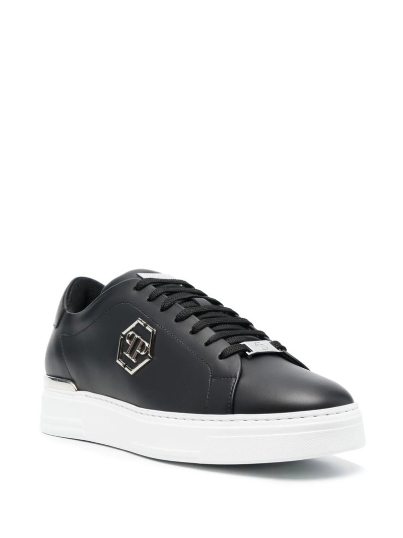 PHILIPP PLEIN Philipp Plein Hexagon Low-top Leather Sneakers outlook