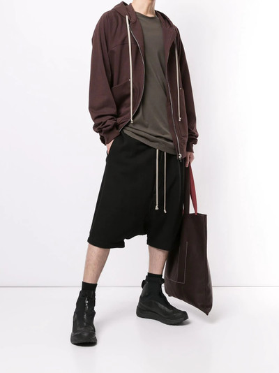 Rick Owens zipped drawstring hoodie outlook