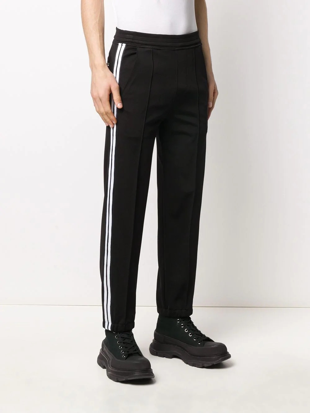 side stripe track pants - 3