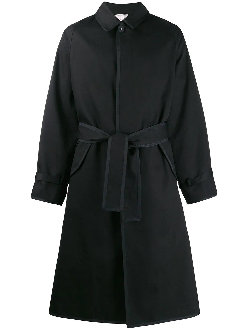 raglan-sleeve oversized mac car coat - 1