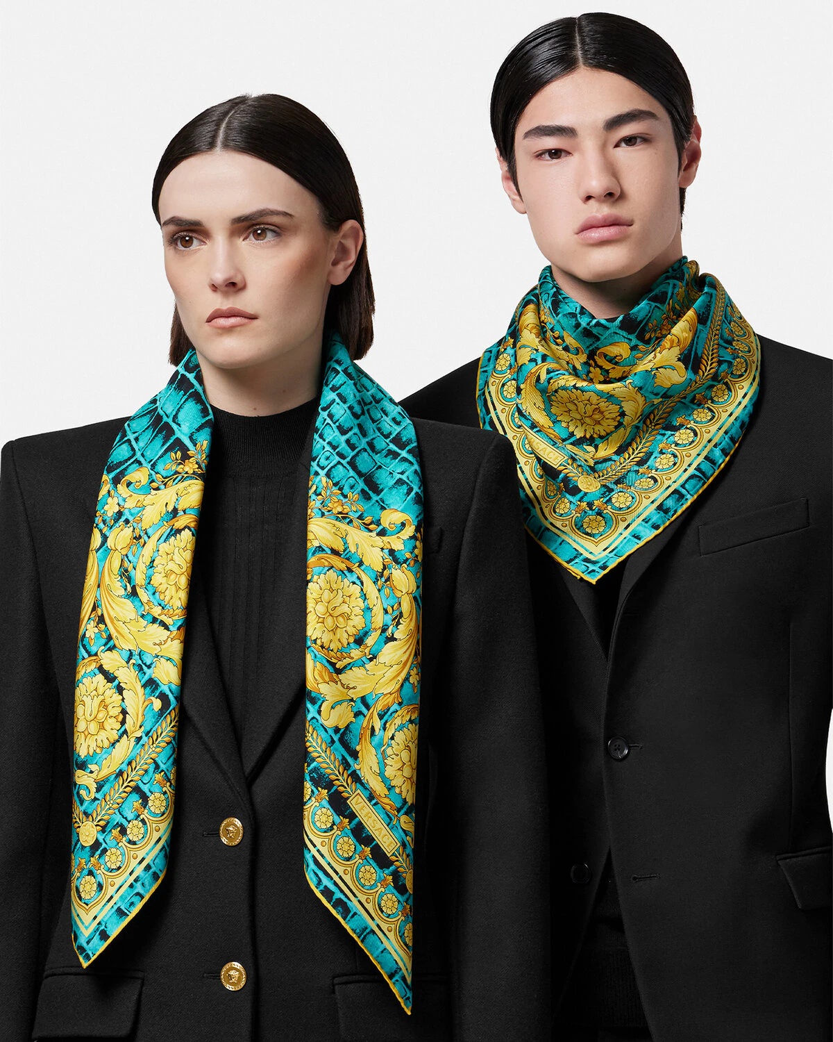 Baroccodile Large Silk Foulard - 3