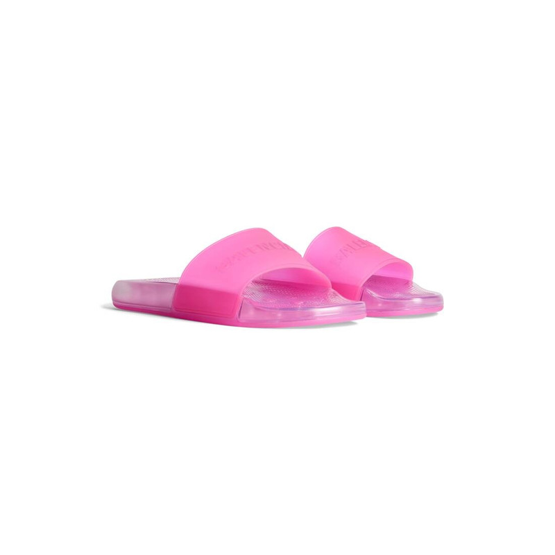 Women's Pool Transparent Slide Sandal  in Pink 2