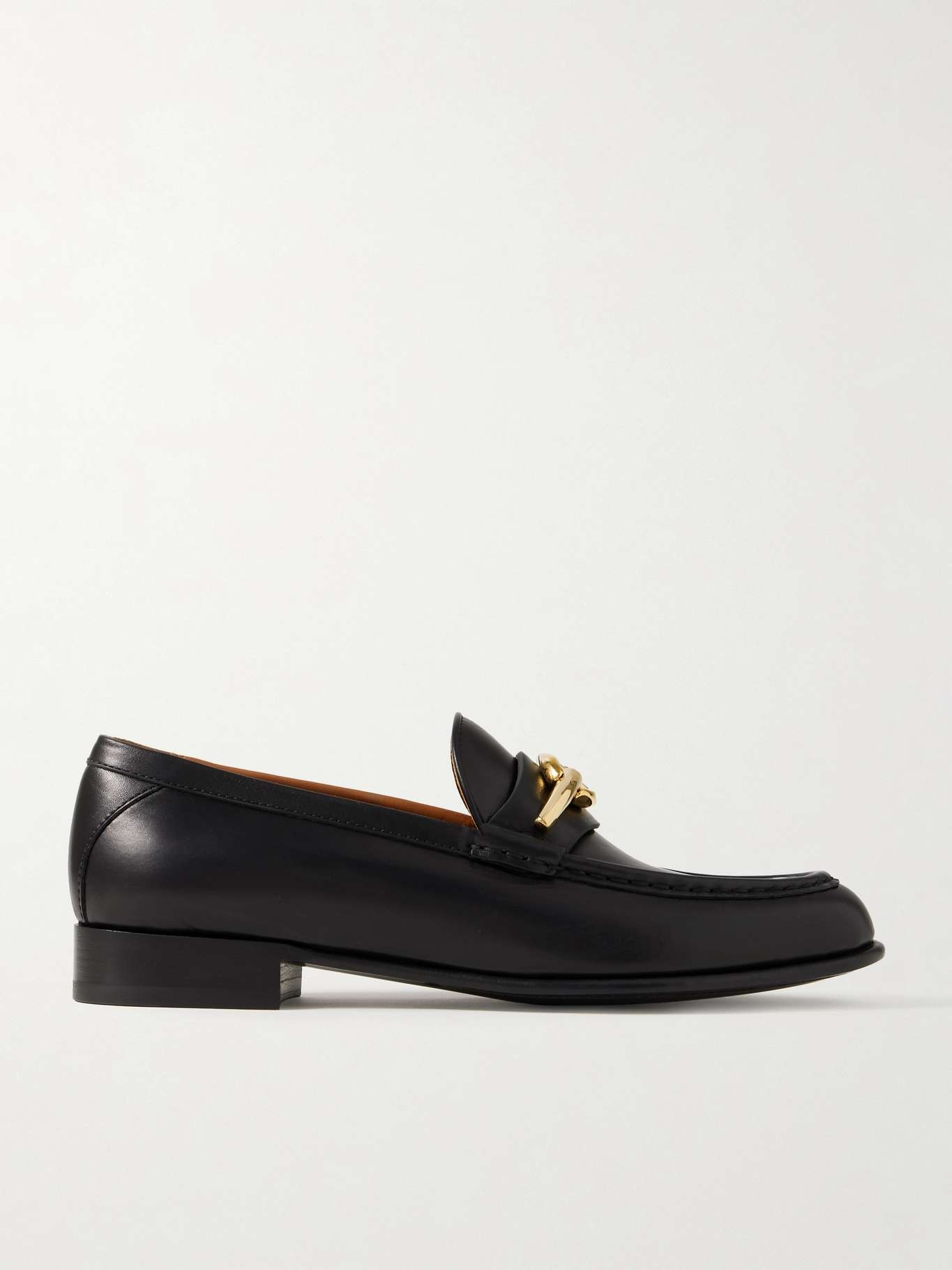 VLOGO embellished leather loafers - 5