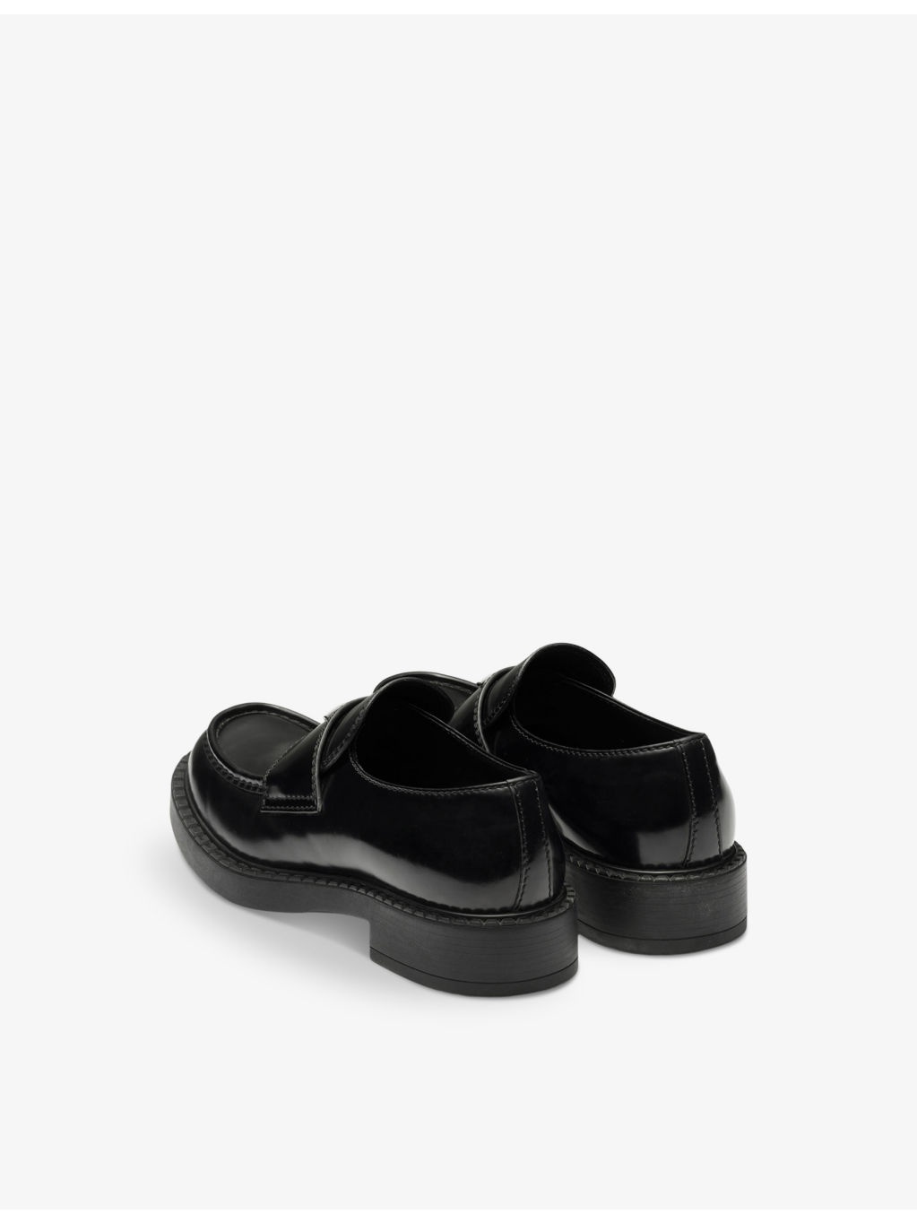 Brand-plaque leather loafers - 4