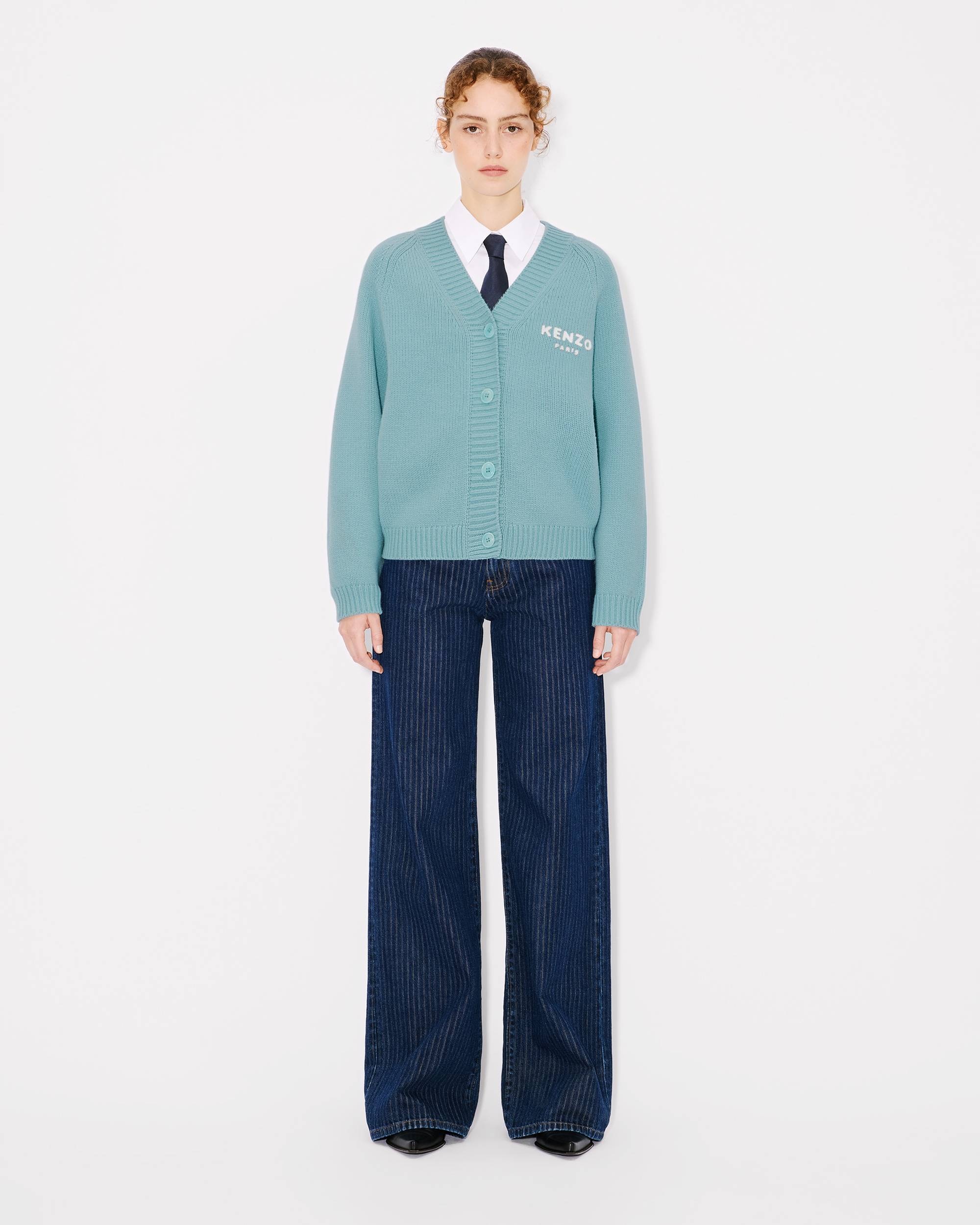 'KENZO Pop' embroidered cardigan in wool and cotton - 5