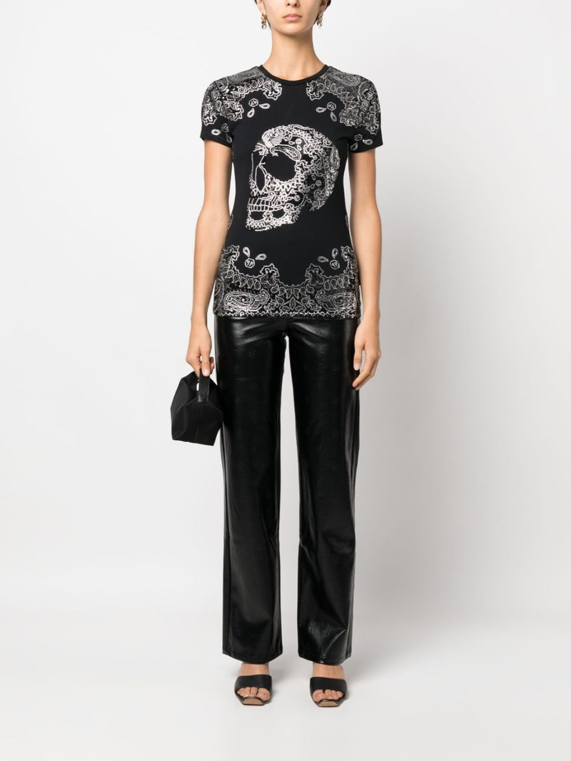 PHILIPP PLEIN bandana rhinestone-embellished T-shirt outlook