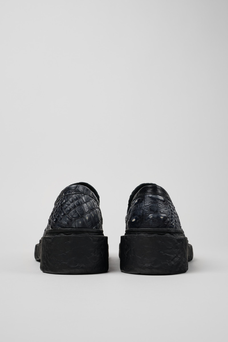 CAMPERLAB Gray Leather Loafers outlook