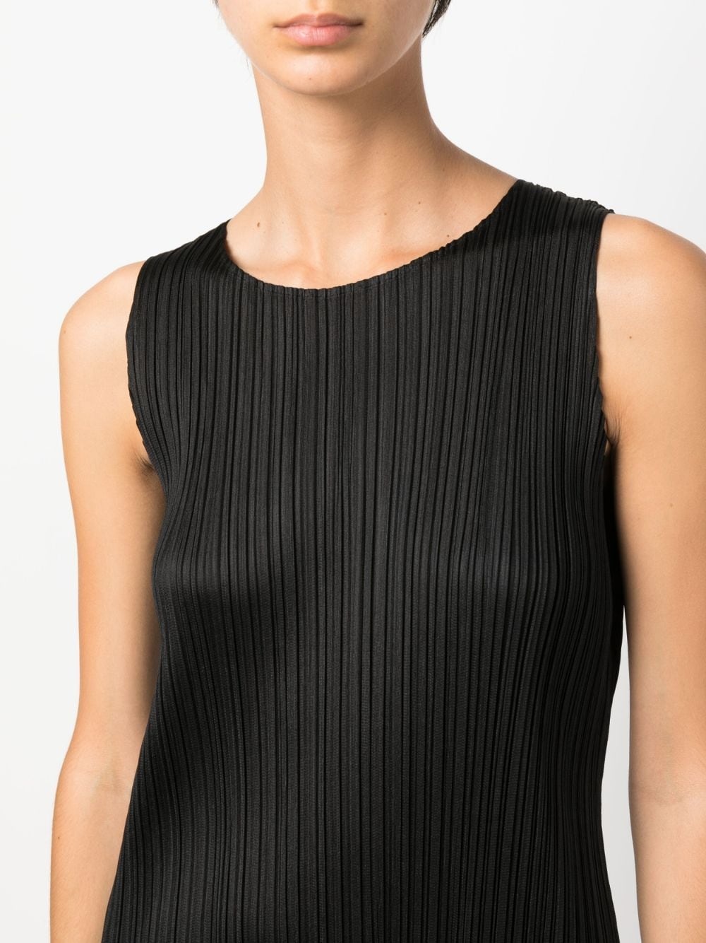 sleeveless pleated midi dress - 5