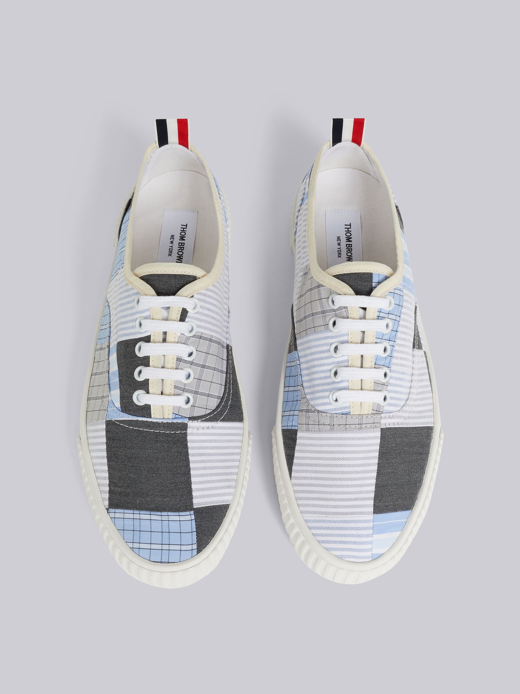 Medium Grey Cotton Canvas Patchwork Heritage Sneaker - 3