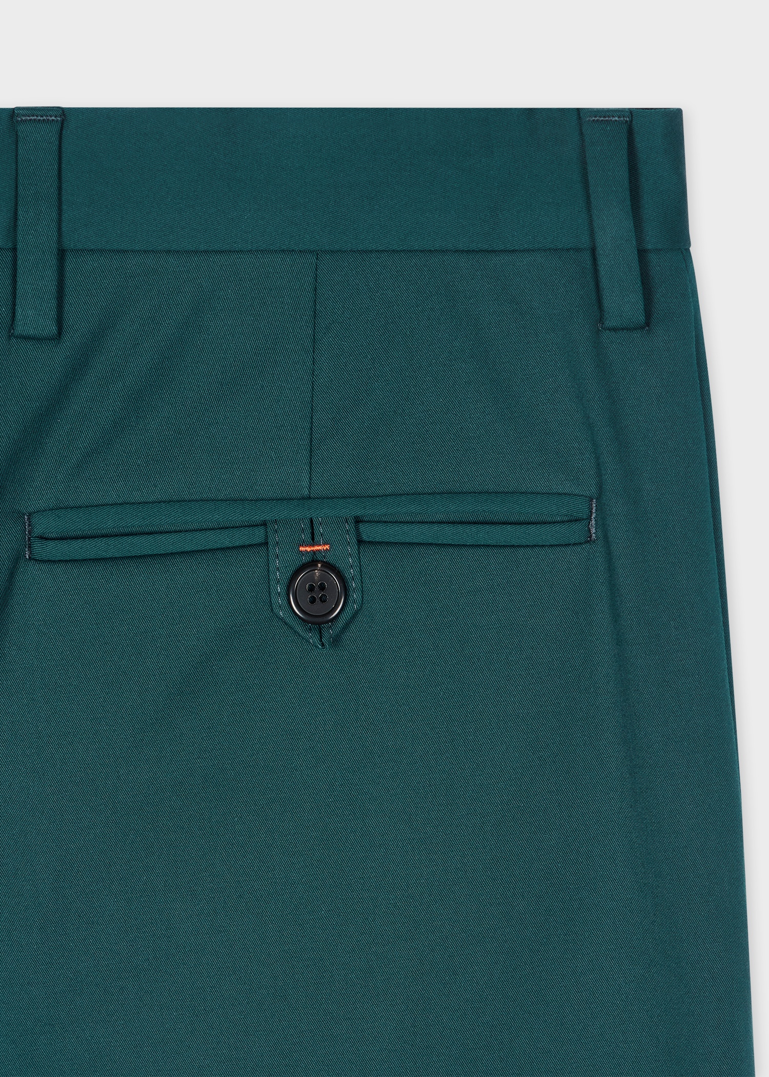 Petrol Blue Fine Cotton-Twill Chinos - 2