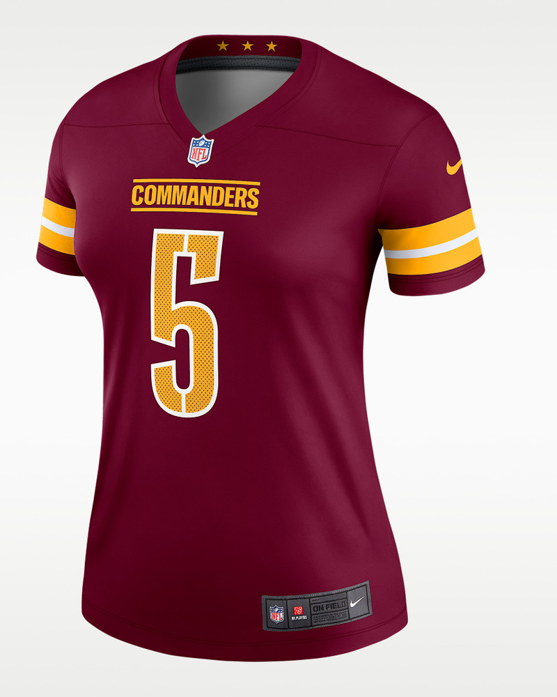 Jayden Daniels Washington Commanders Women's Nike Dri-FIT NFL Legend Jersey 1