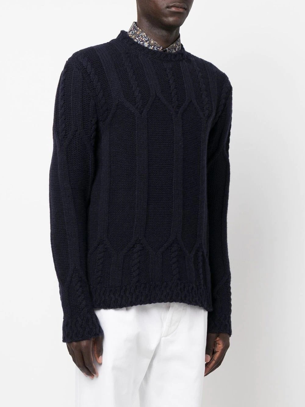 multi-knit wool-cashmere jumper - 3